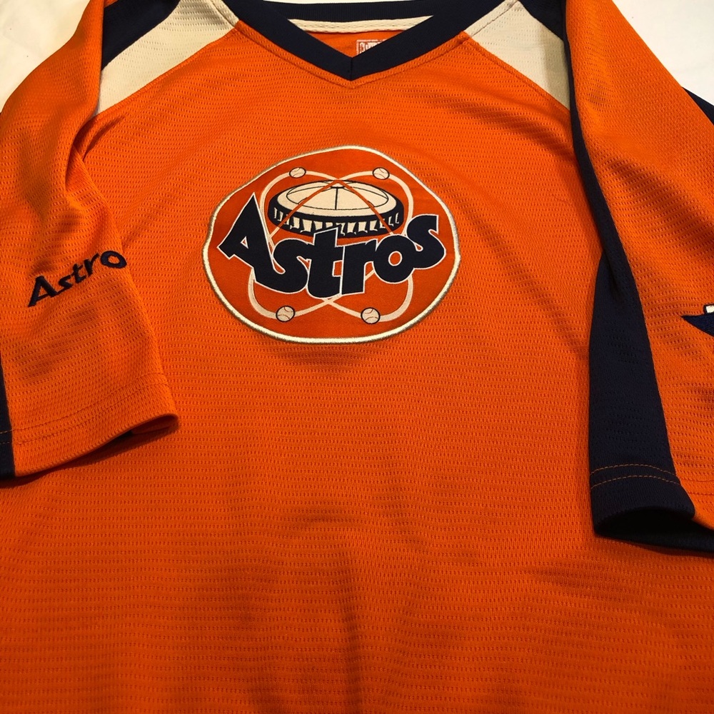 Nike Houston Astros Pullover Throwback Jersey Orange MLB Large Majestic - Picture 8 of 16